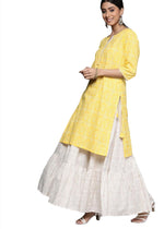 Printed cotton straight kurta with Skirt & dupatta in Hamburg