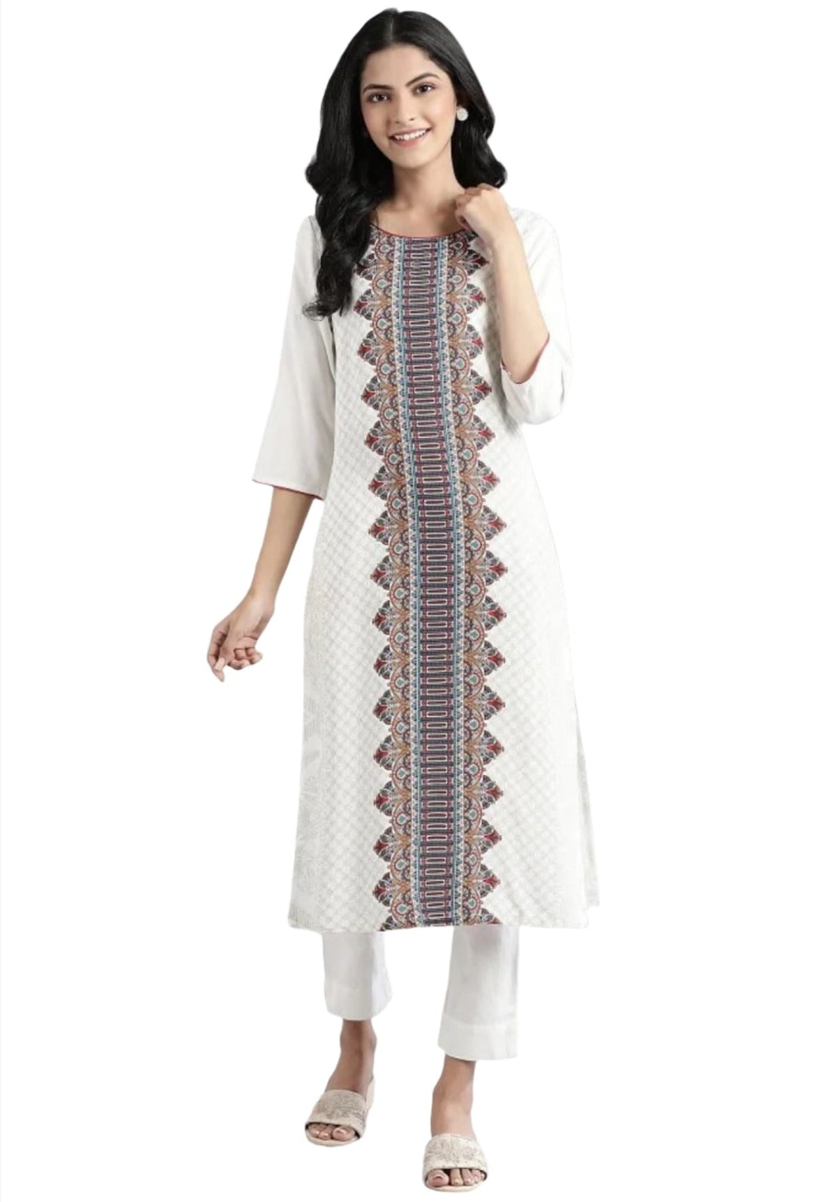 Off White Printed Kurta in berlin