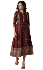 Maroon Print dress in Hamburg