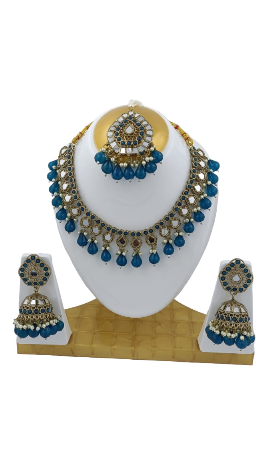 Mirror Necklace Earring with Mangtika in berlin
