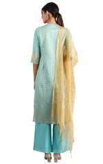 Blue-round-neck-kurta-set in Berlin