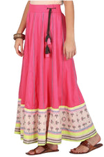 Pink Printed Skirt