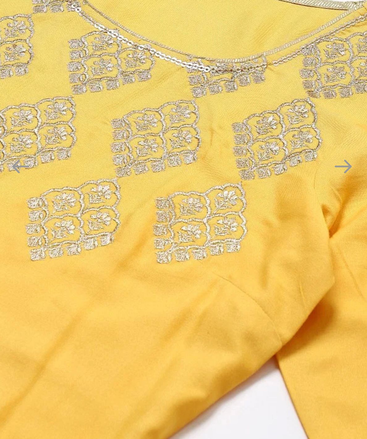 Yellow embroided Kurta-Plazzo-Dupatta Set in Munich