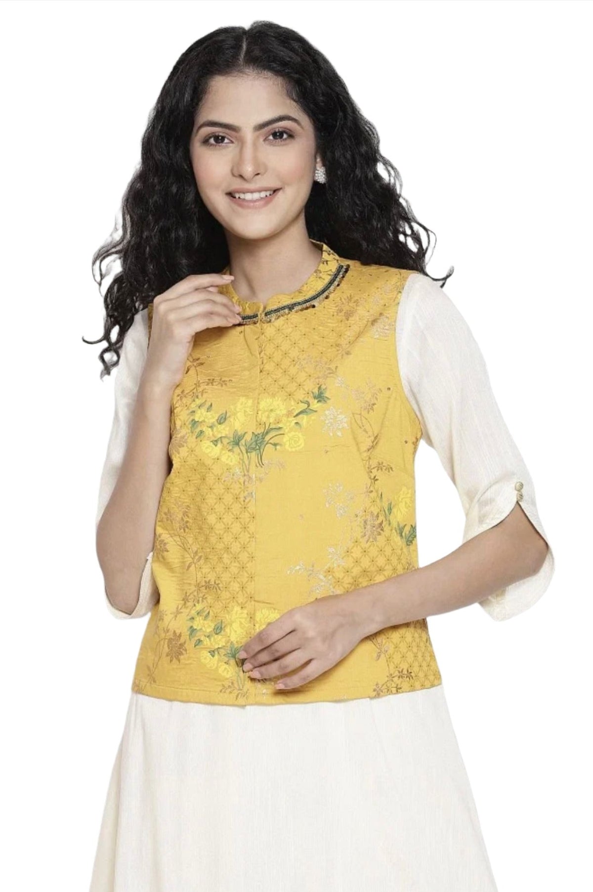 Yellow gillet ivory inner trousers set in Berlin