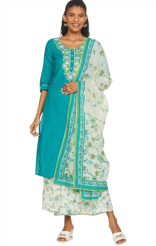 Cotton solid Round Neck  kurta  set in berlin Namma Markt