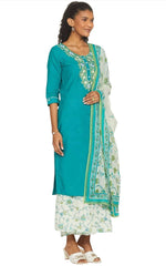 Cotton solid Round Neck  kurta  set in berlin Namma Markt