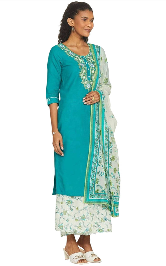 Cotton solid Round Neck  kurta  set in berlin Namma Markt