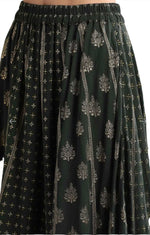 Green printed and embroided  ethnic set in Poland