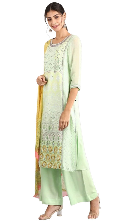 Green round Neck kurta set in Berlin