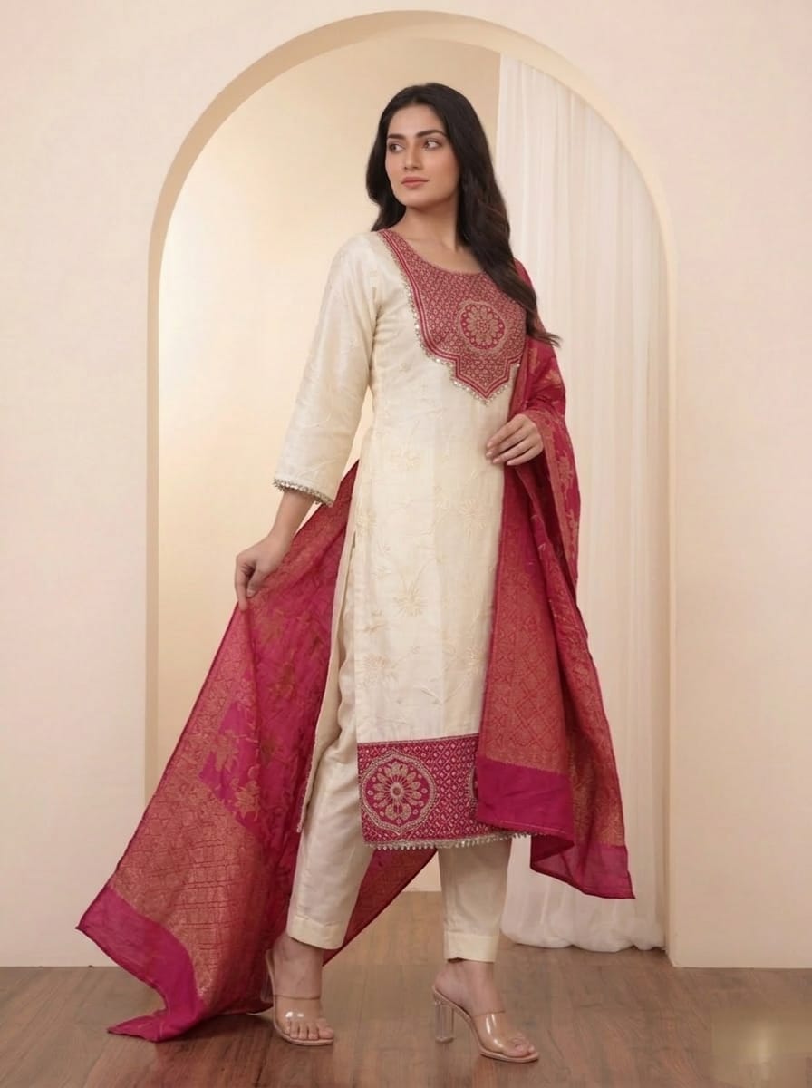 Banarasi Partywear suit(Onam Special)