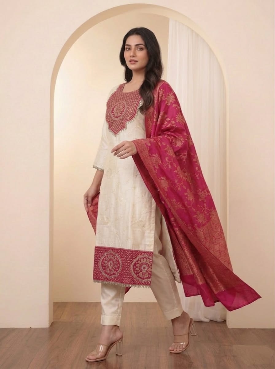 Banarasi Partywear suit(Onam Special)