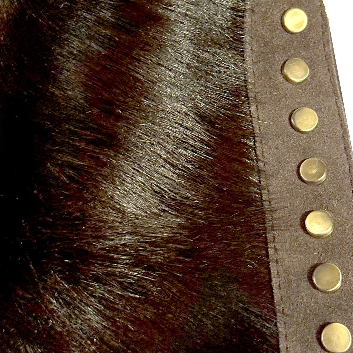 Kleine Leder Tasche mit Fell Braun