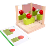 Kinder-Spiegel-Symmetrie-Spiel mit Holzbausteinen Geometrische Formen Namma Markt