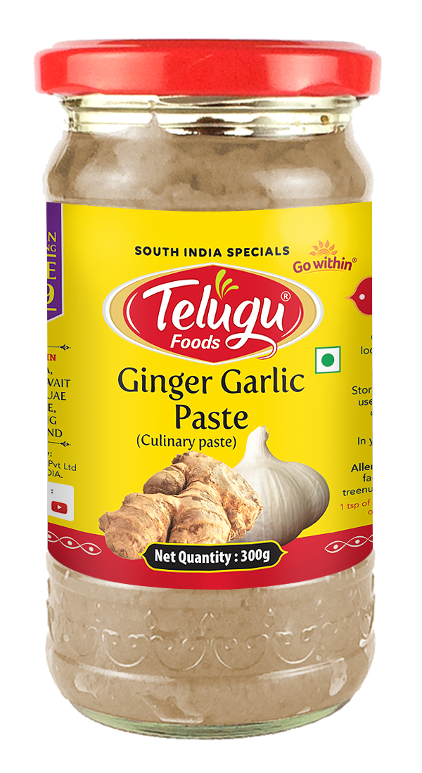 Telugu Foods Ingwer-Knoblauch-Paste 300g