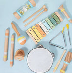 Montessori Holz Instrumenten Set für kleine Klangforscher (6, 8 und 9-teilig)