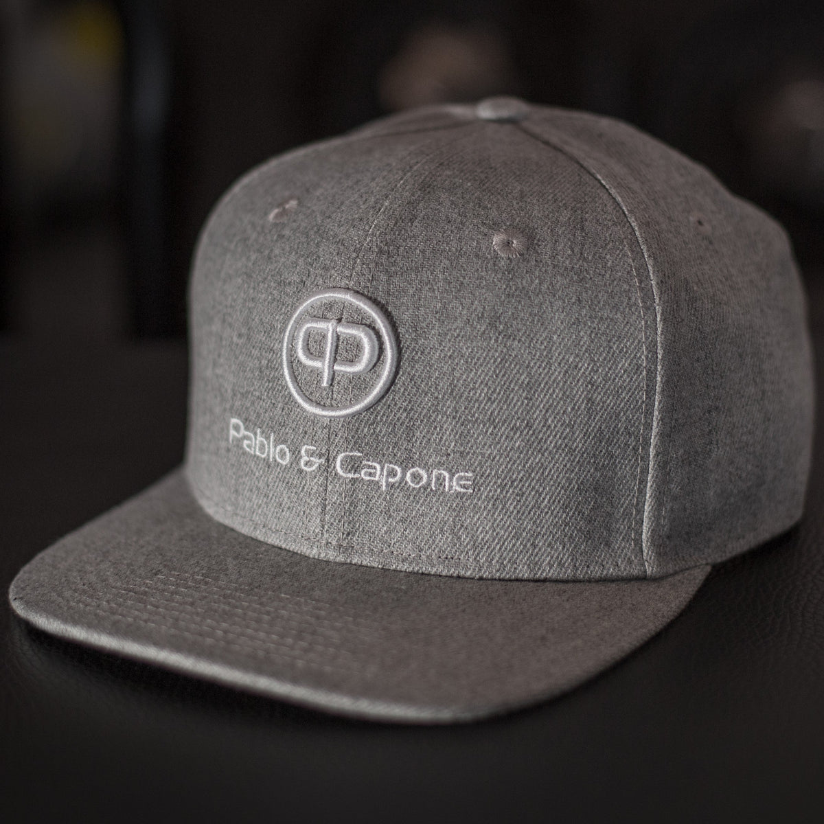 Snapback Cap - Grey & White