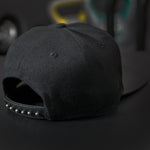Leathersnap Cap - Black & Black