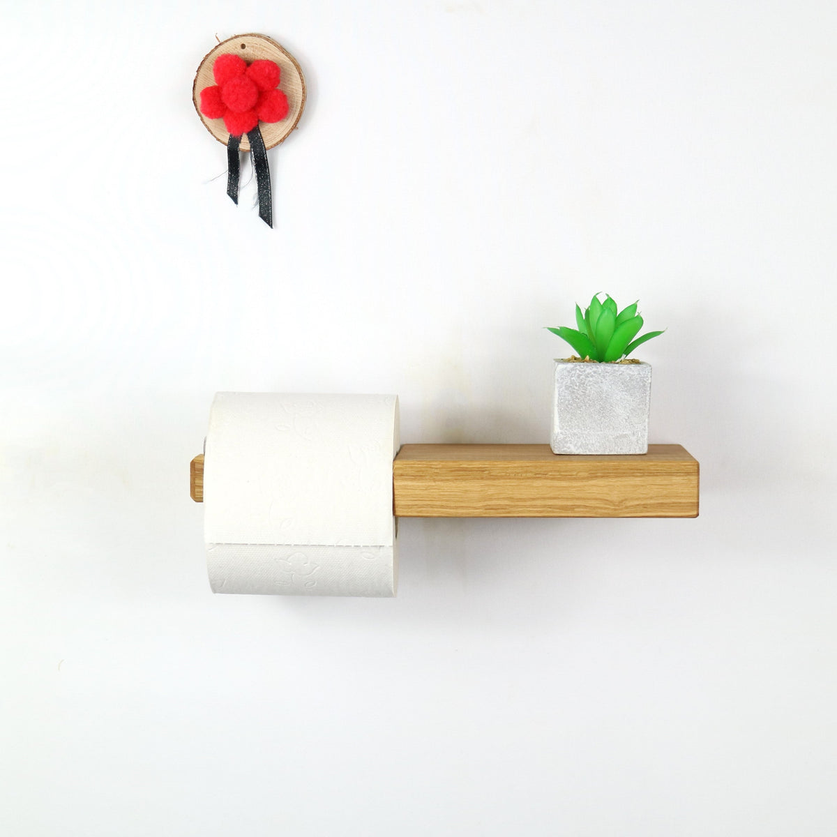Toilettenpapierhalter LEO aus Eiche