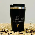 Thermobecher mit witziger Lasergravur – 350 ml, doppelwandiger Edelstahl
