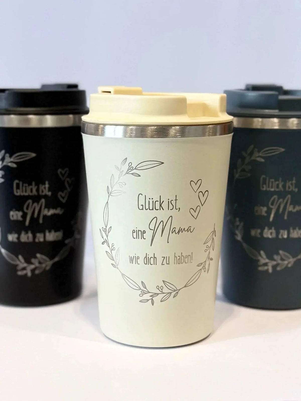 Thermobecher „Glück ist, eine Mama wie dich zu haben“ – Das perfekte Muttertagsgeschenk!