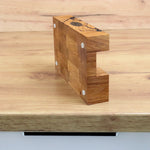 Lichtenberg Designer Stirnholzbrett Eiche 45x30x4cm – Massives Unikat-Schneidebrett