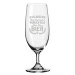 Stölzle Lausitz Bierglas mit Gravur "Ich glaube mir nicht mal selbst"
