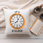 Bedrucktes Kissen mit Motiv "It's coffee o´clock"