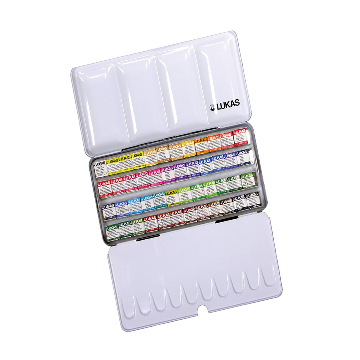 LUKAS Aquarell 1862 Set Metallkasten (48 halbe Näpfchen)