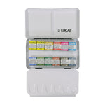 LUKAS Aquarell 1862 Set Metallkasten (12 halbe Näpfchen)