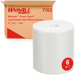 WypAll® Wettask™ Wischtücher - Rolle / Weiß - 6 Refills  x 90 Sheets | Karton (6 Rollen)