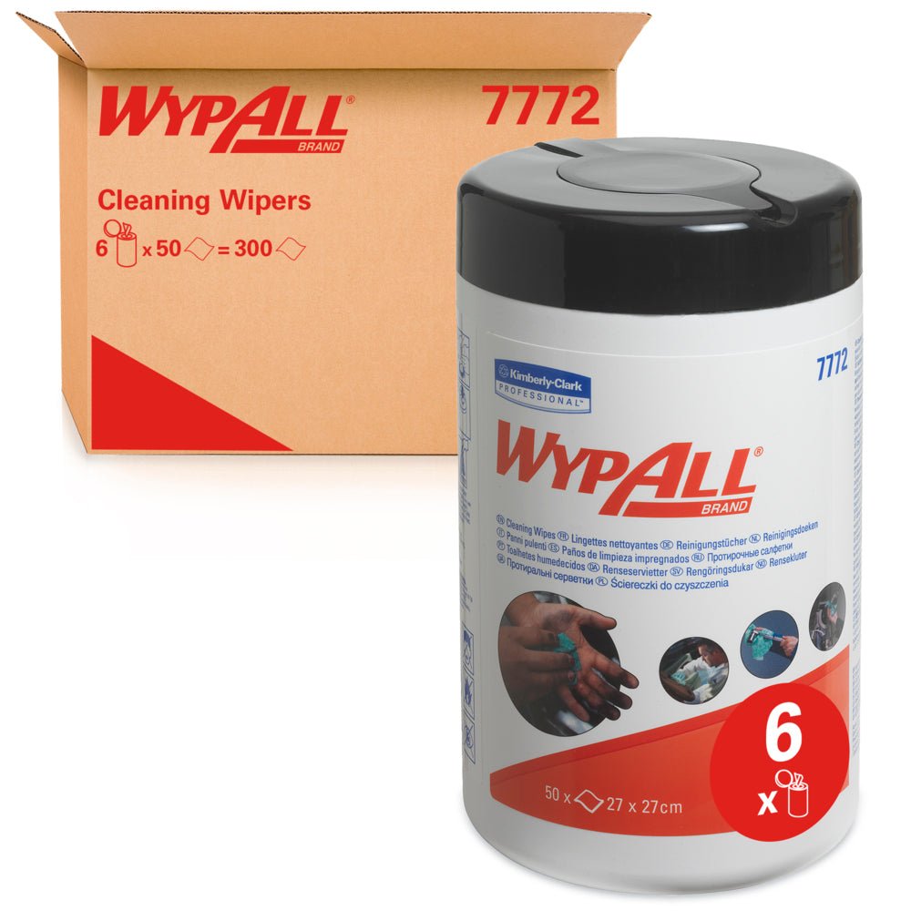 WypAll® Wischtücher - Grün - 6 Tubs  x 50 Sheets | Karton (6 Eimer)