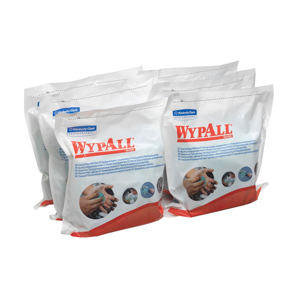 WypAll® Wischtücher - Grün - 6 Bags  x 75 Sheets