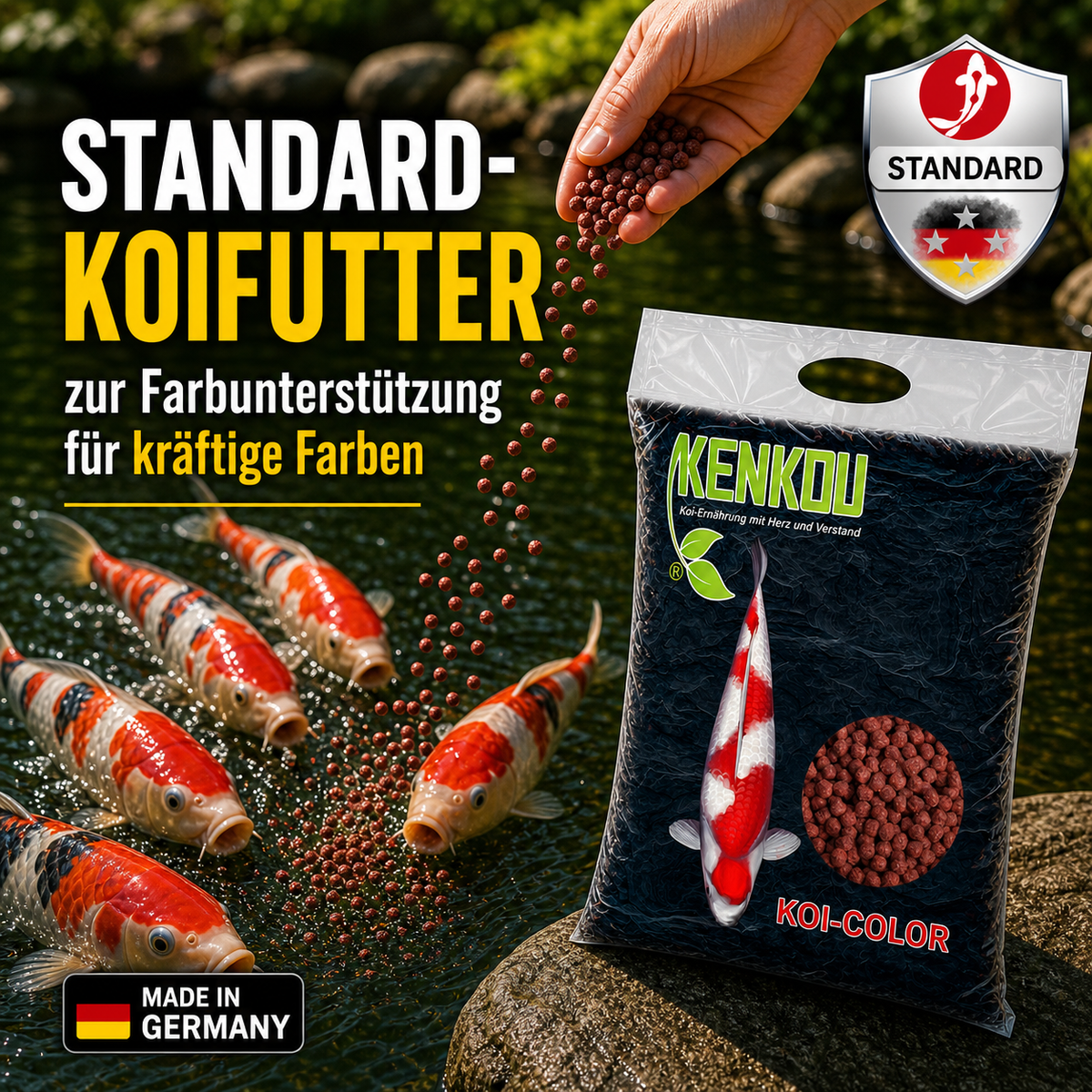 KENKOU® Koi-Color  Koi Farbfutter 6 mm schwimmend