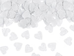 Konfetti Papier Herzen Weiß 15g
