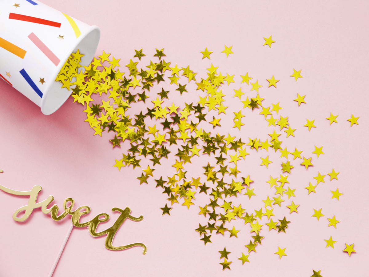 Konfetti Sterne 30g, 10mm, Gold