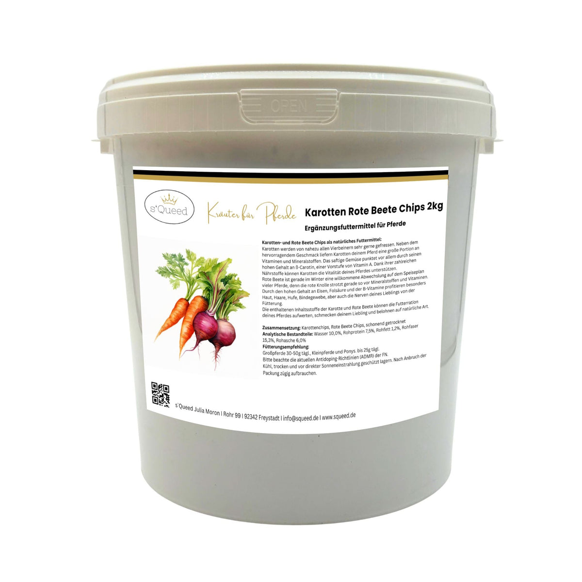 Karotten Rote Beete Chips Mischung für Pferde 2kg