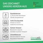 Große Kerze "Eisbär" mit Namen, Daum & Gewicht zur Geburt
