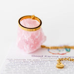 Kette mit Ring | vergoldet | Good Karma comes back