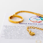 Kette mit Ring | vergoldet | Good Karma comes back