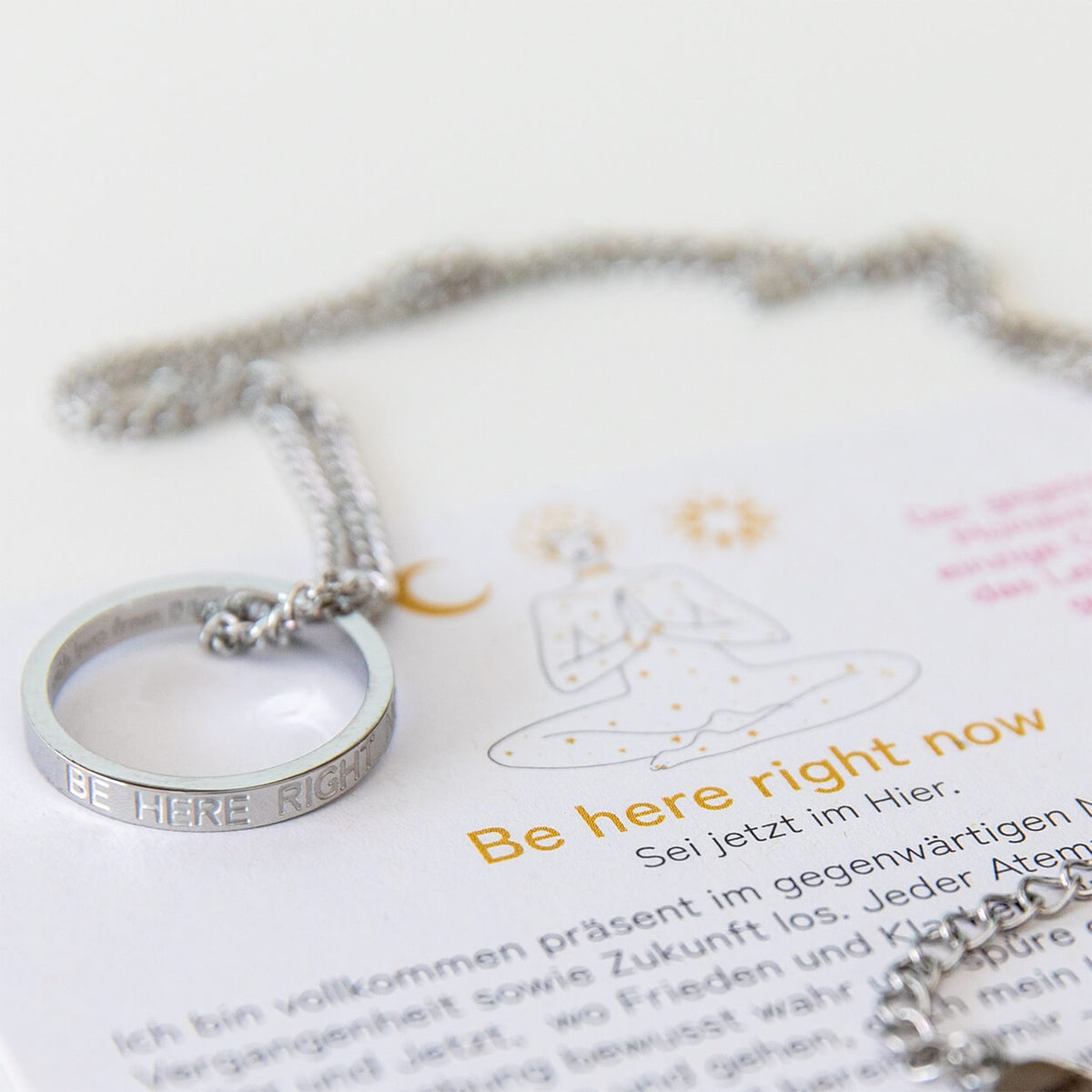 Kette mit Ring | silber | Be here right now