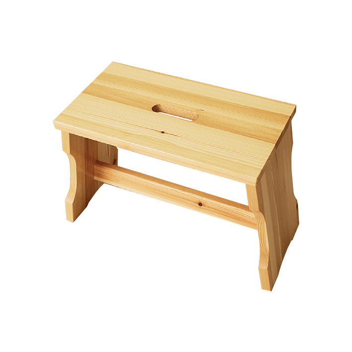 Leo Hocker Kiefer Massivholz | Klassischer Hocker Schemel aus 100% Bio Holz Namma Markt