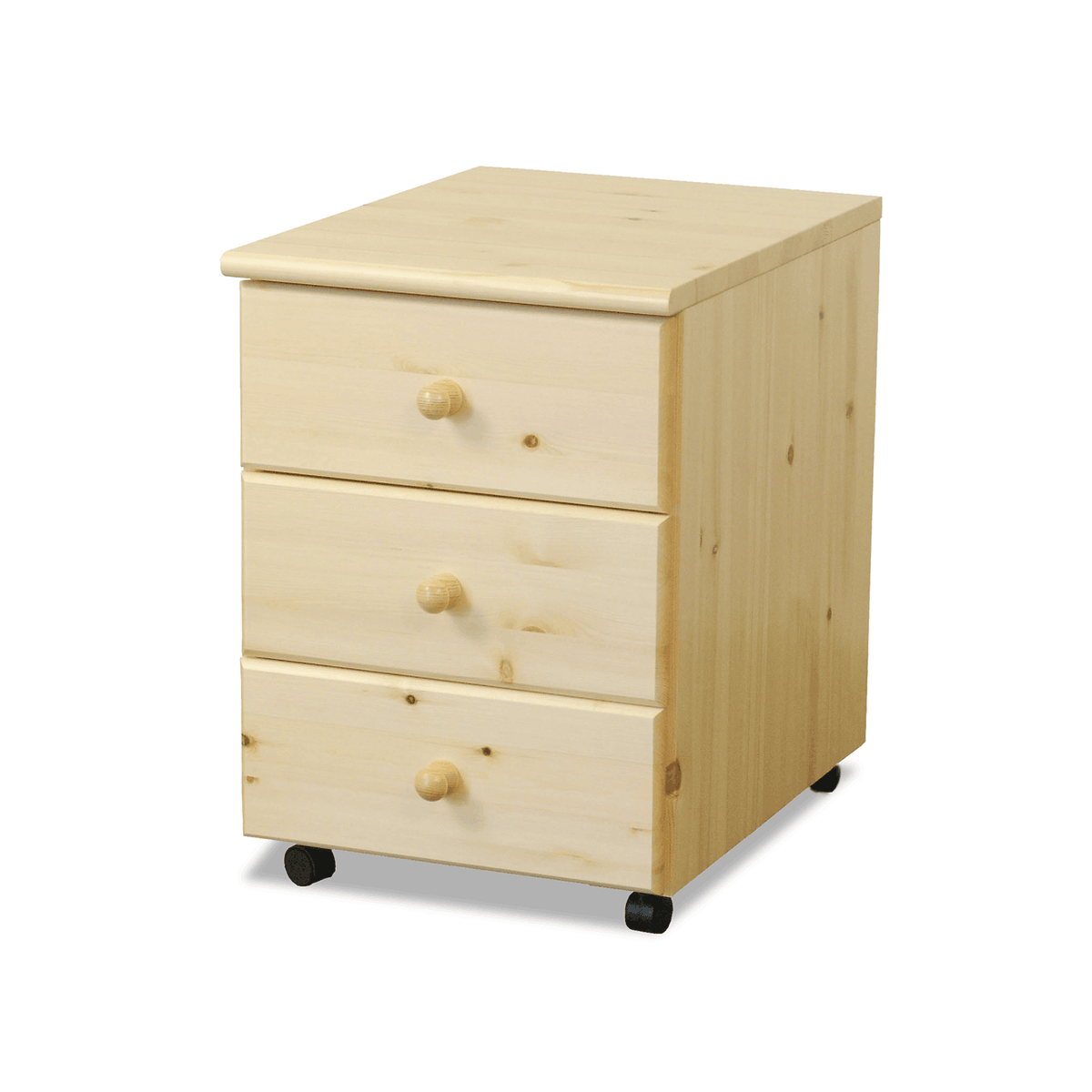 Marcus Schreibtisch Container aus Kiefernholz | 3-Schubladen | 100% Bio Massivholz
