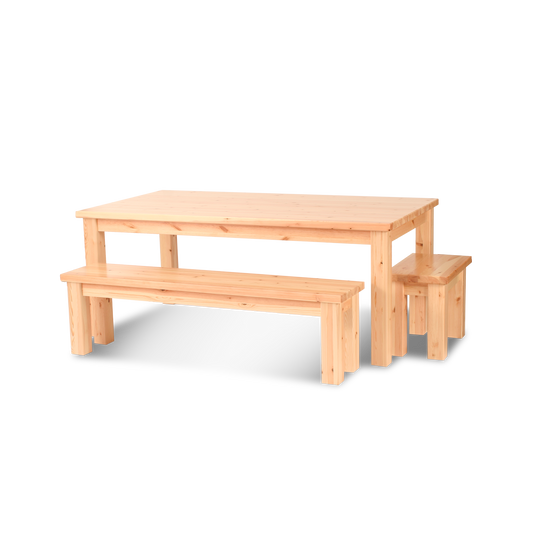 Vanessa Essbank aus Bio Kiefer Massivholz | 60, 95, 135 oder 165 cm