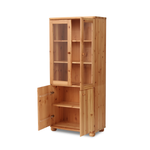 Claudia Buffetschrank Massivholz Vitrine V.2 aus 100% Bio Kiefer | 4-Türig und umweltfreundlich