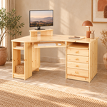 Eck-Schreibtisch aus Kiefer L – Ergonomisch, nachhaltig und stilvoll