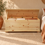 Vanessa Wäscheschrank Bio Kiefer Massivholz - Wäschebox Kommode aus 100% Bio Holz