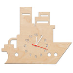 Kinder Wanduhr im Boot Design