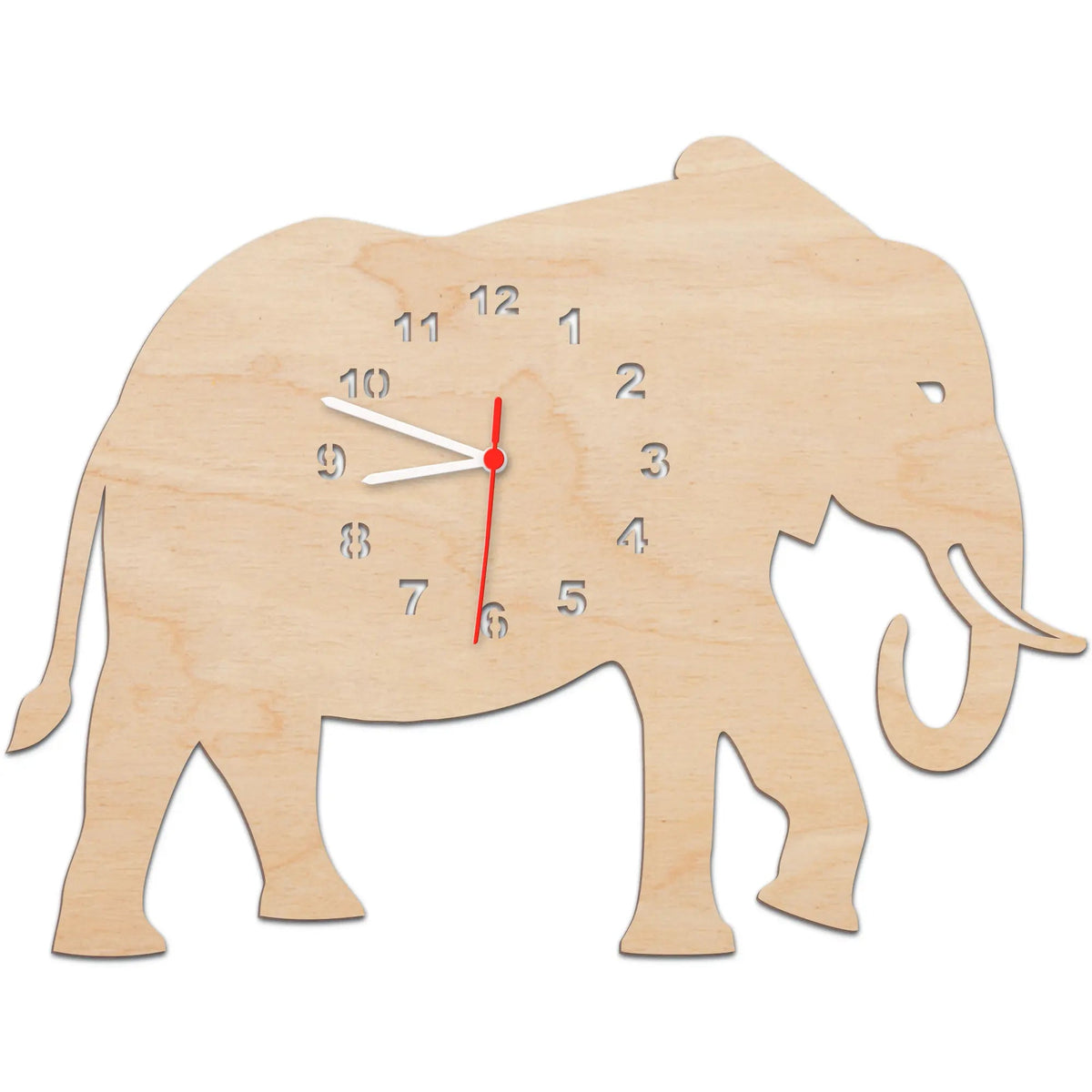 Kinder Wanduhr im Elefanten Design