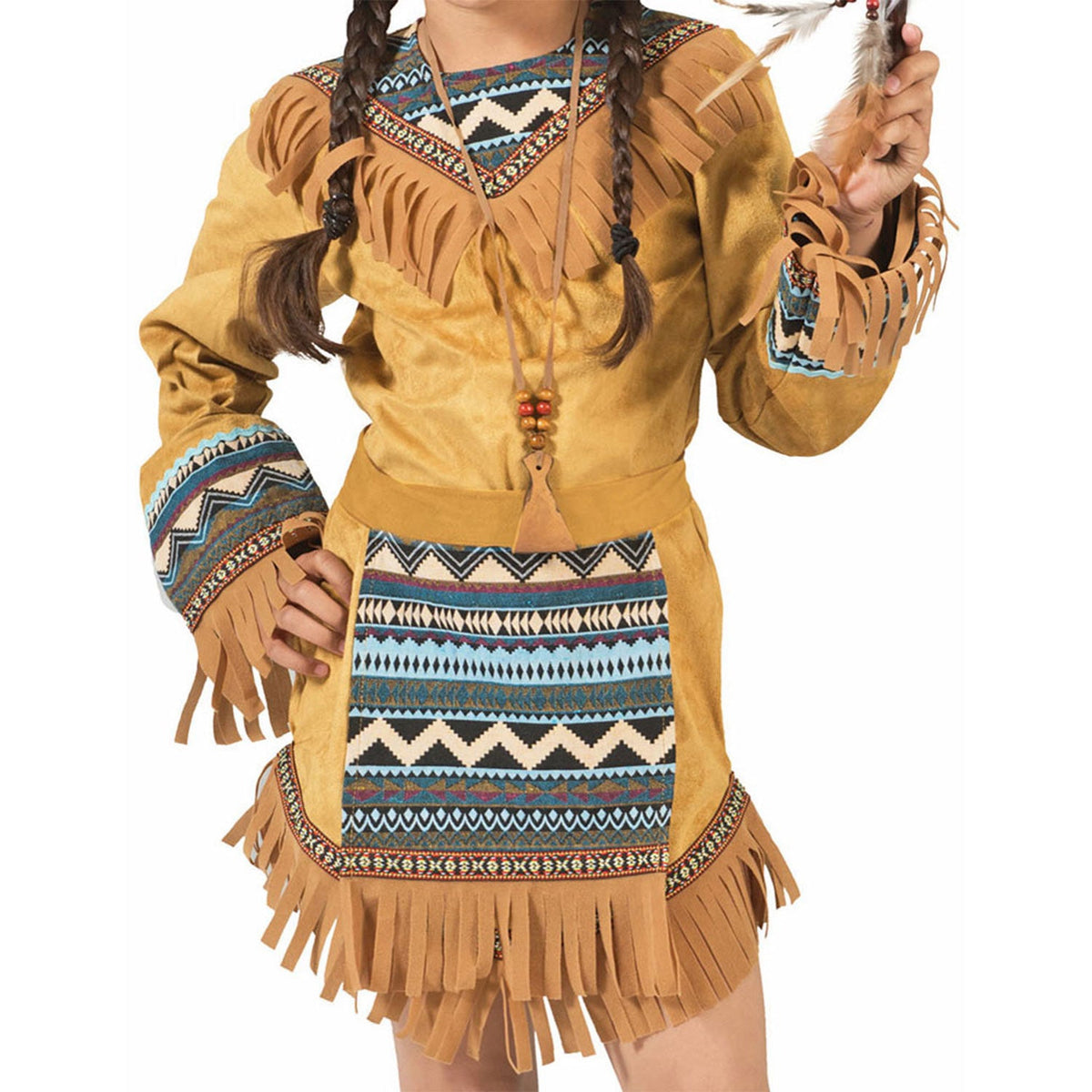 Indianerin Kostüm "Cherokee" für Mädchen | Braun