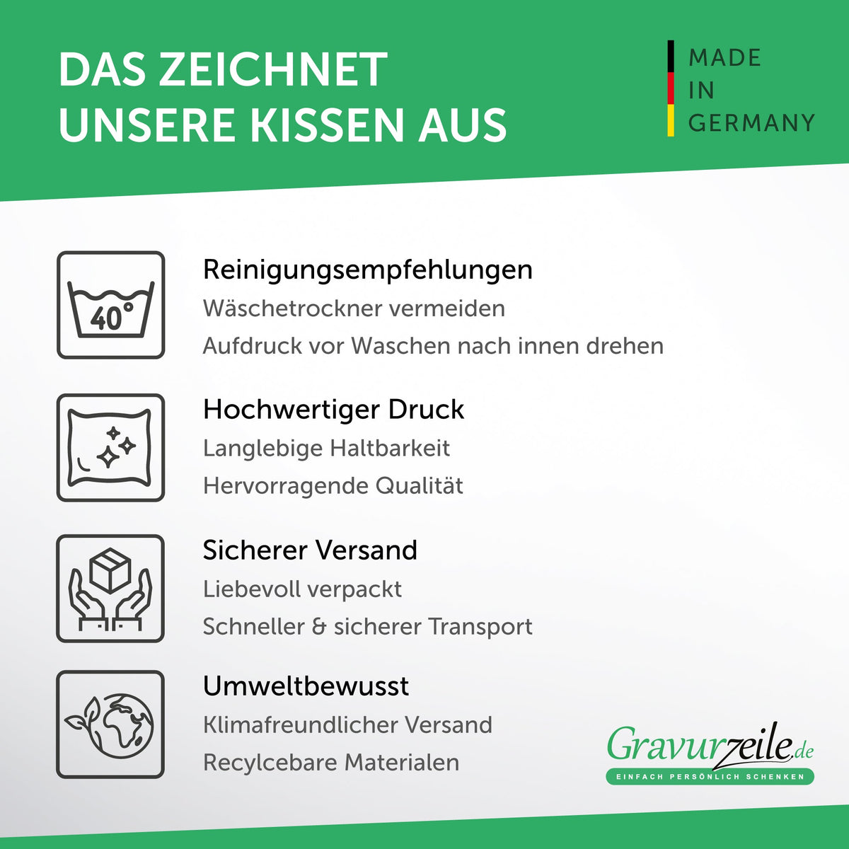 Bedrucktes Kissen mit eigenem Foto